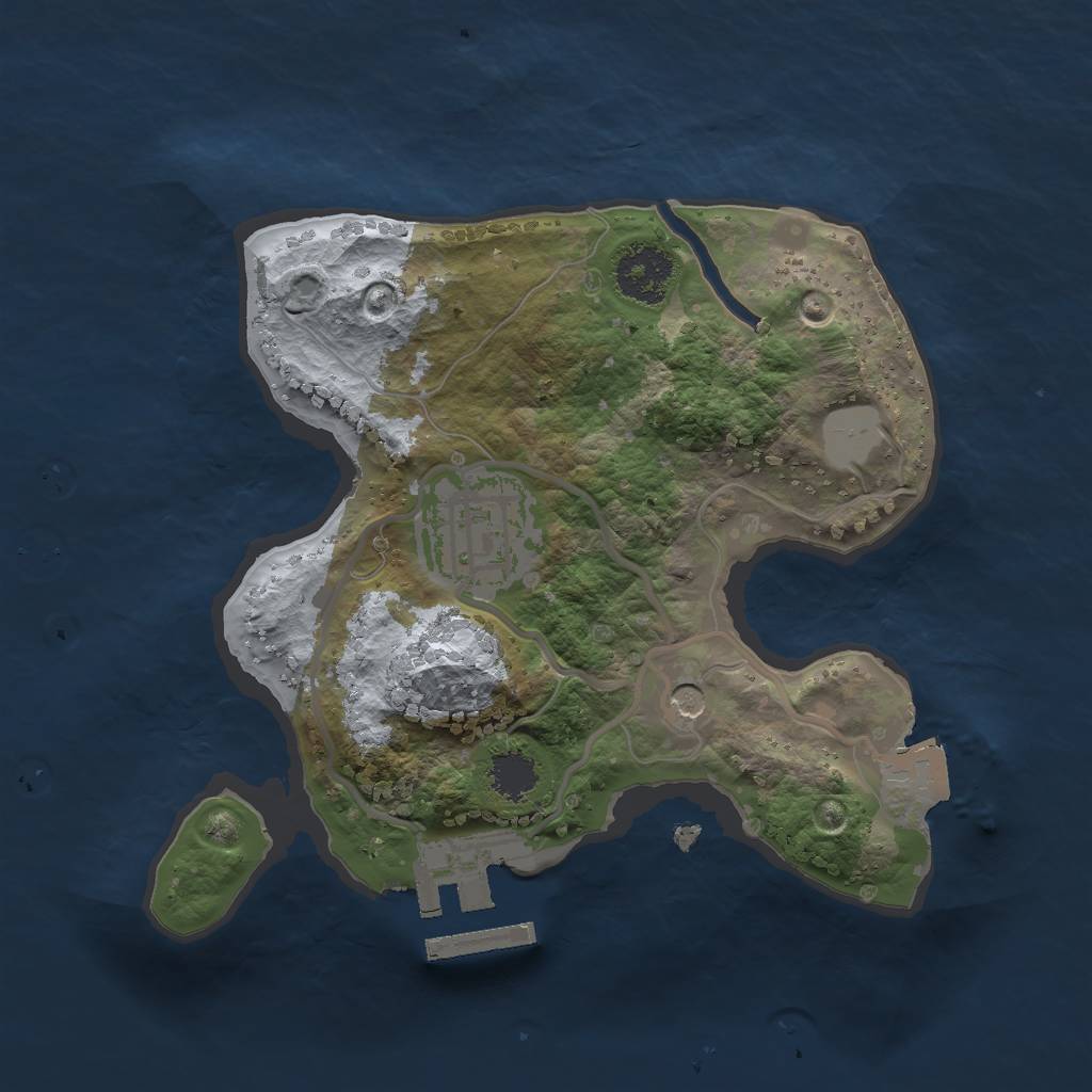 Rust Map: Procedural Map, Size: 2000, Seed: 25981160, 6 Monuments