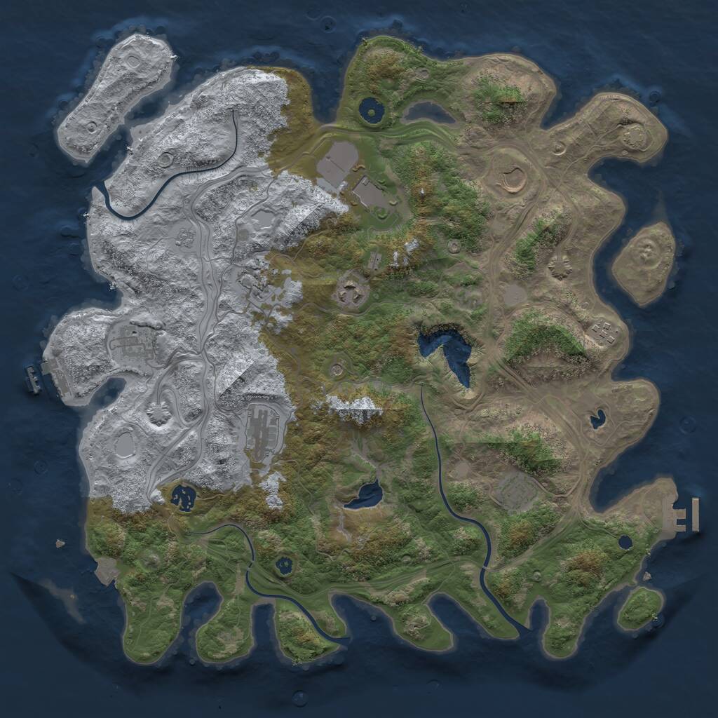 Rust Map: Procedural Map, Size: 4250, Seed: 12107537, 15 Monuments