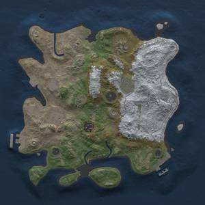 Thumbnail Rust Map: Procedural Map, Size: 3000, Seed: 196531708, 13 Monuments