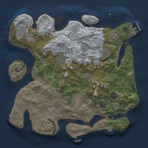 Thumbnail Rust Map: Procedural Map, Size: 3500, Seed: 451038483, 16 Monuments