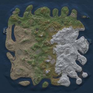 Thumbnail Rust Map: Procedural Map, Size: 4500, Seed: 1857883387, 19 Monuments