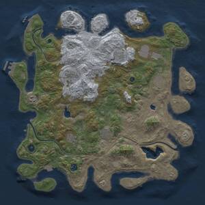 Thumbnail Rust Map: Procedural Map, Size: 4250, Seed: 1665453379, 16 Monuments
