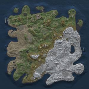 Thumbnail Rust Map: Procedural Map, Size: 4096, Seed: 1135011499, 18 Monuments