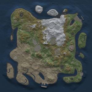 Thumbnail Rust Map: Procedural Map, Size: 3500, Seed: 72713635, 16 Monuments