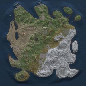 Thumbnail Rust Map: Procedural Map, Size: 3500, Seed: 1529909002, 18 Monuments