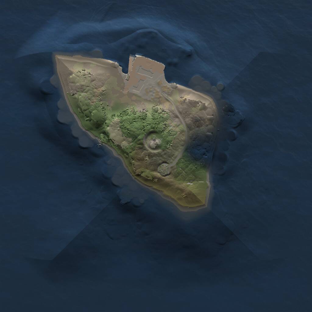 Rust Map: Procedural Map, Size: 1000, Seed: 835772705, 1 Monuments