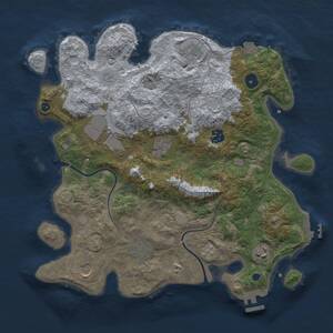 Thumbnail Rust Map: Procedural Map, Size: 3611, Seed: 1248651491, 14 Monuments