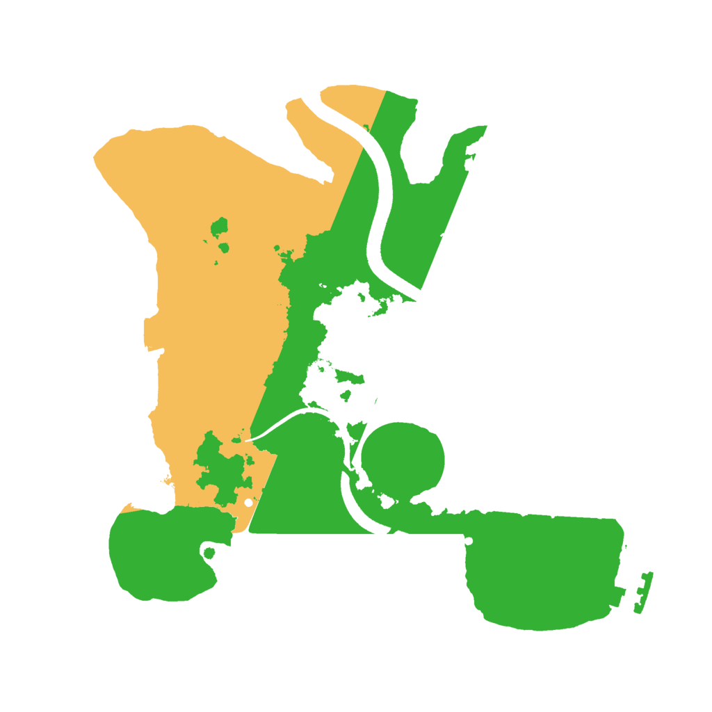 Biome Rust Map: Procedural Map, Size: 2500, Seed: 5102