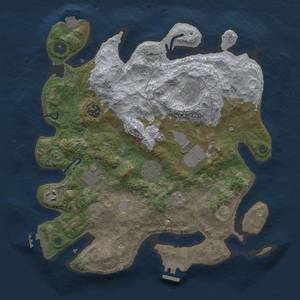 Thumbnail Rust Map: Procedural Map, Size: 3500, Seed: 1023754767, 15 Monuments