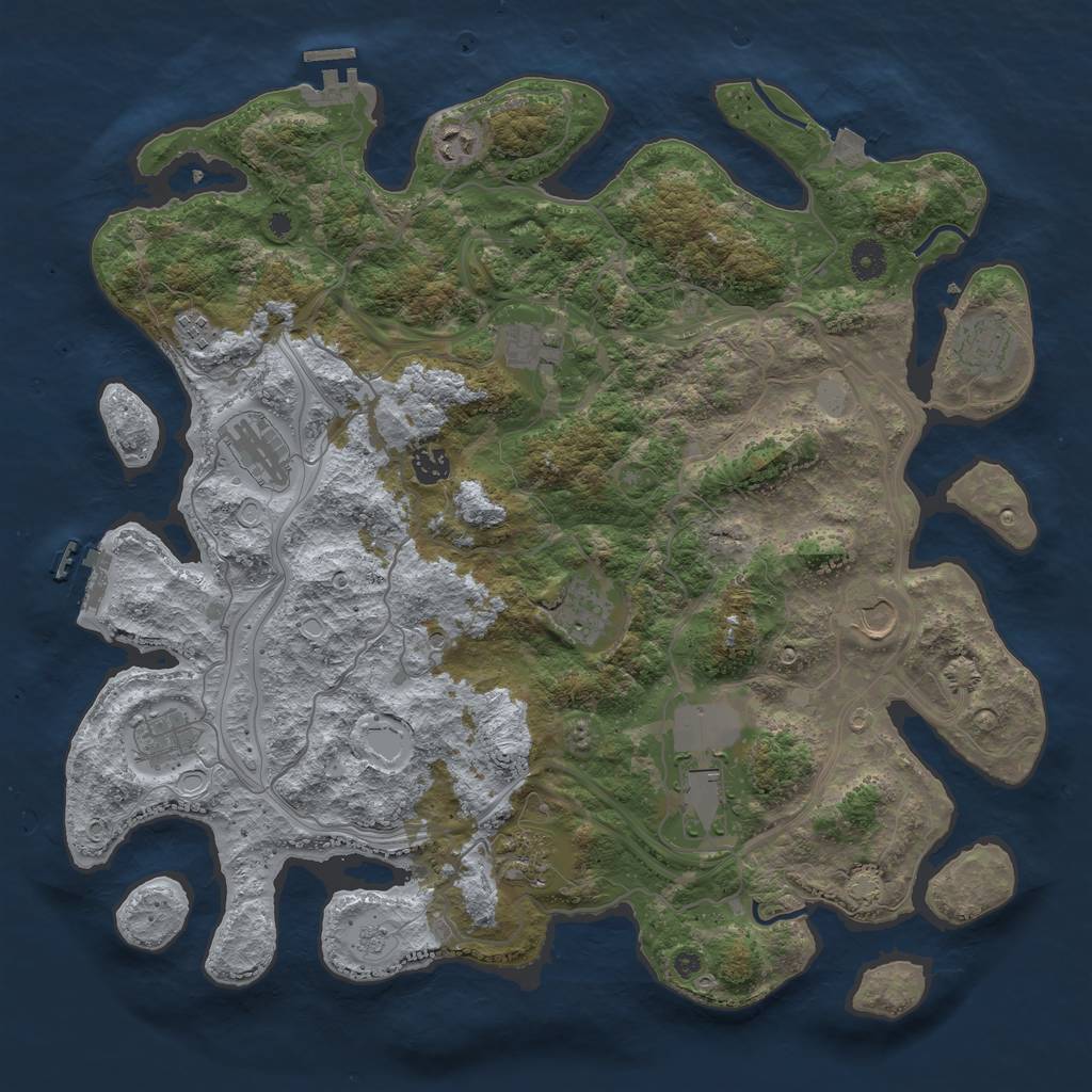 Rust Map: Procedural Map, Size: 4250, Seed: 392550301, 19 Monuments