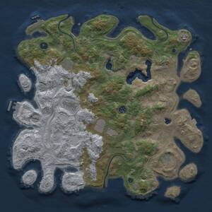 Thumbnail Rust Map: Procedural Map, Size: 4250, Seed: 392550301, 14 Monuments