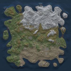 Thumbnail Rust Map: Procedural Map, Size: 4500, Seed: 1821696820, 19 Monuments