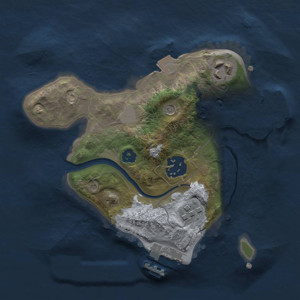 Rust Map: Procedural Map, Size: 2100, Seed: 32700, 7 Monuments