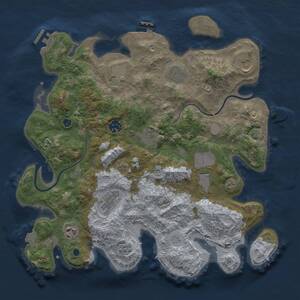 Thumbnail Rust Map: Procedural Map, Size: 3700, Seed: 998111, 15 Monuments