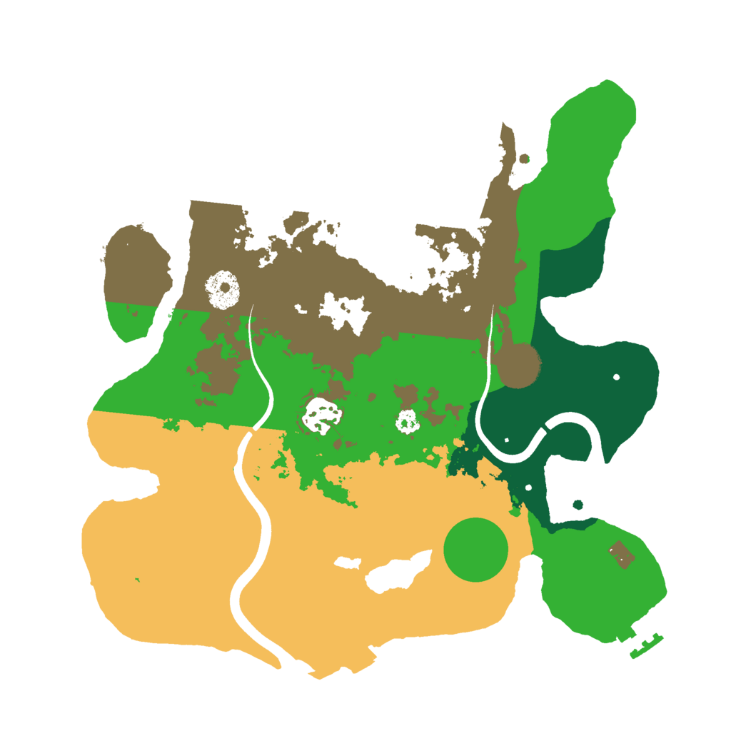 Biome Rust Map: Procedural Map, Size: 3000, Seed: 614243725