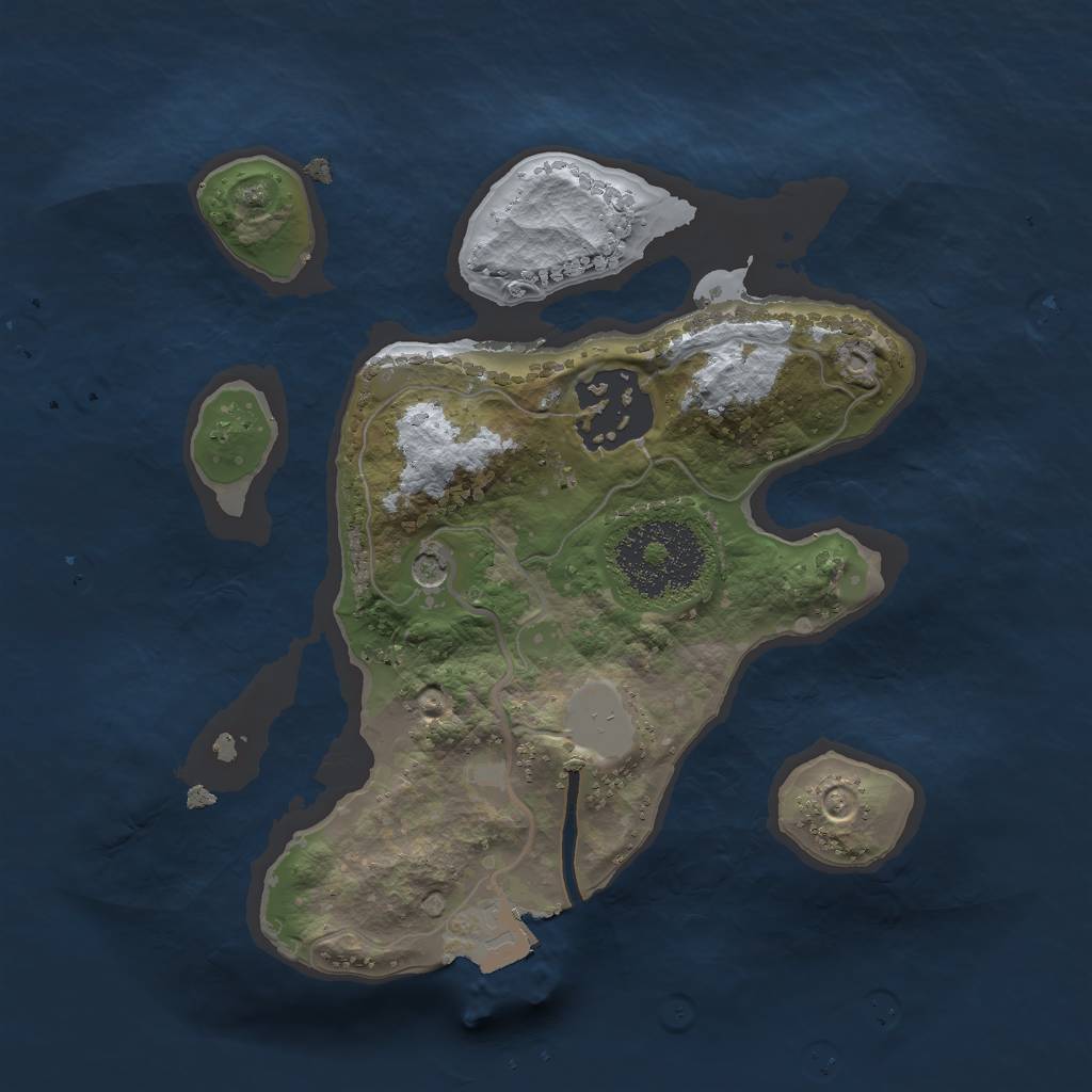 Rust Map: Procedural Map, Size: 2000, Seed: 1515151515, 5 Monuments