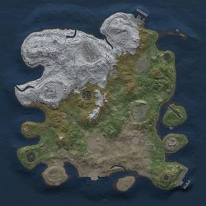 Thumbnail Rust Map: Procedural Map, Size: 3300, Seed: 2047626968, 15 Monuments