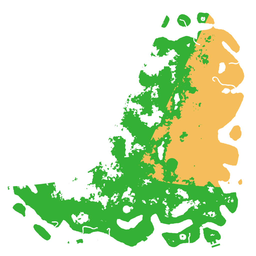 Biome Rust Map: Procedural Map, Size: 6000, Seed: 888800