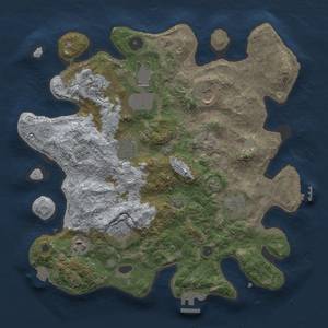 Thumbnail Rust Map: Procedural Map, Size: 3500, Seed: 876587399, 16 Monuments