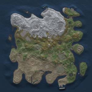 Thumbnail Rust Map: Procedural Map, Size: 3500, Seed: 1012749942, 17 Monuments