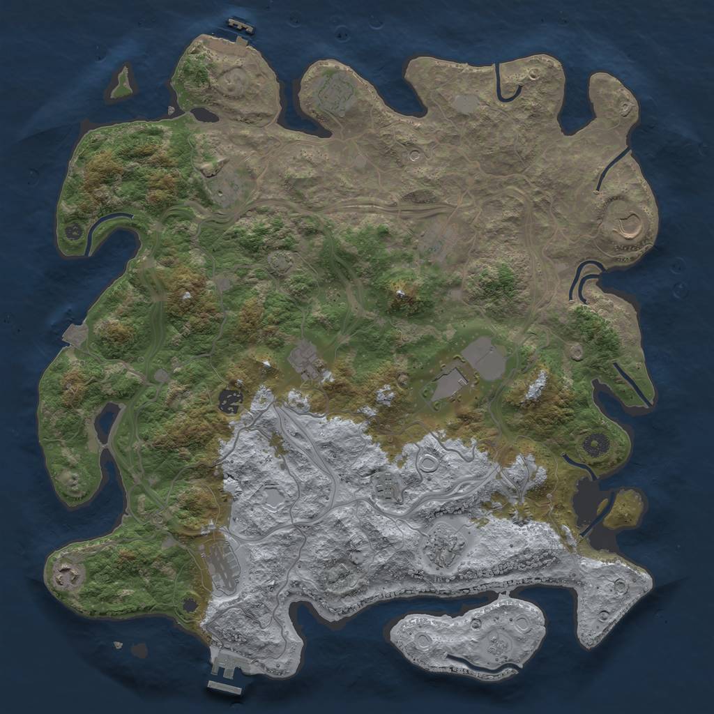 Rust Map: Procedural Map, Size: 4250, Seed: 17762024, 19 Monuments