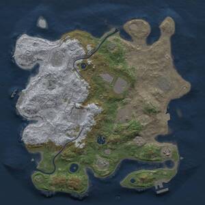 Thumbnail Rust Map: Procedural Map, Size: 3500, Seed: 303627997, 14 Monuments