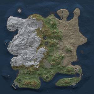 Thumbnail Rust Map: Procedural Map, Size: 3500, Seed: 303627997, 15 Monuments