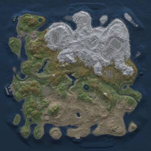 Thumbnail Rust Map: Procedural Map, Size: 4000, Seed: 825025968, 13 Monuments