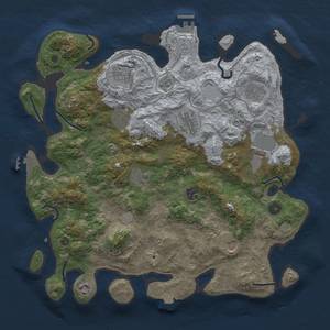 Thumbnail Rust Map: Procedural Map, Size: 4000, Seed: 825025968, 18 Monuments