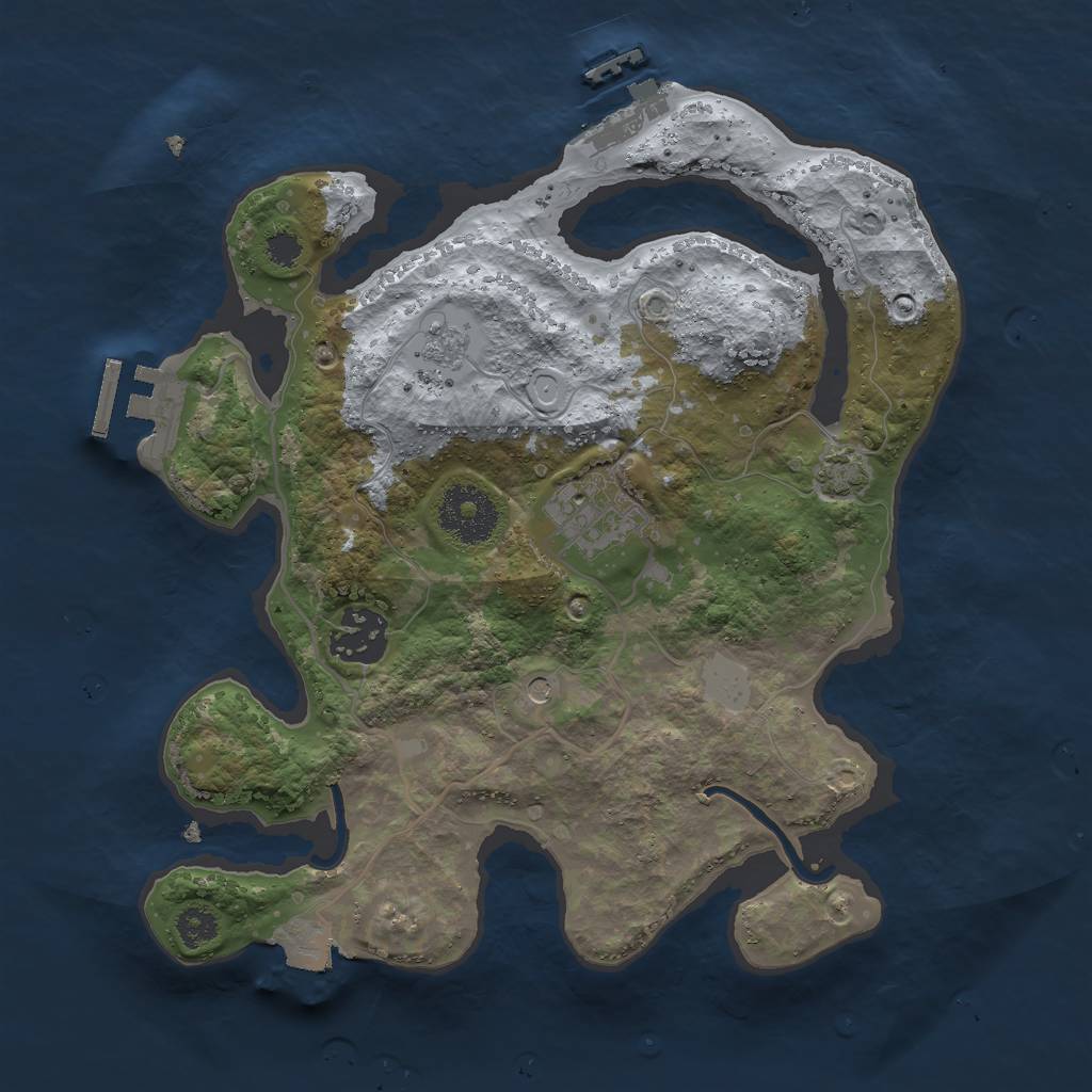 Rust Map: Procedural Map, Size: 2800, Seed: 599407453, 10 Monuments