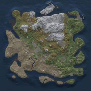 Thumbnail Rust Map: Procedural Map, Size: 3750, Seed: 2024081, 17 Monuments