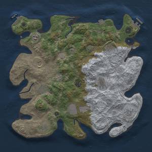 Thumbnail Rust Map: Procedural Map, Size: 3750, Seed: 614990, 18 Monuments