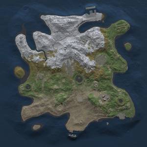 Thumbnail Rust Map: Procedural Map, Size: 3000, Seed: 639344364, 12 Monuments