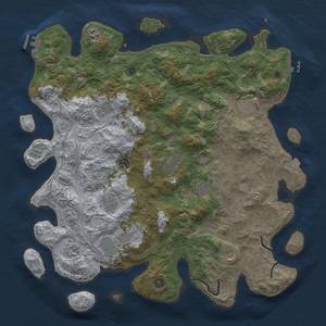 Thumbnail Rust Map: Procedural Map, Size: 4500, Seed: 737121793, 19 Monuments