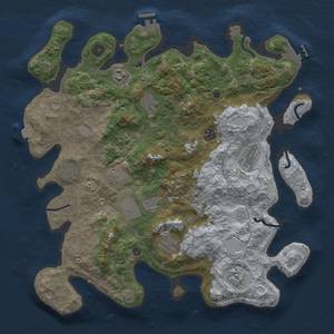 Thumbnail Rust Map: Procedural Map, Size: 4000, Seed: 336561082, 17 Monuments