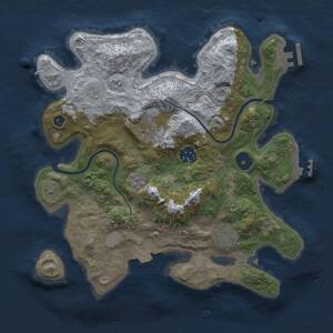 Thumbnail Rust Map: Procedural Map, Size: 3000, Seed: 126077663, 10 Monuments