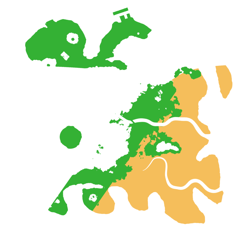 Biome Rust Map: Procedural Map, Size: 3200, Seed: 440737514