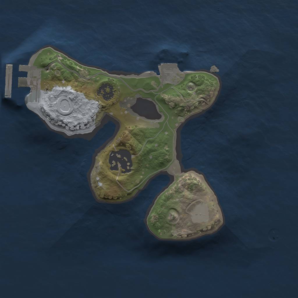 Rust Map: Procedural Map, Size: 1800, Seed: 1435561235, 5 Monuments