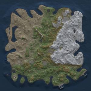 Thumbnail Rust Map: Procedural Map, Size: 4500, Seed: 872125080, 19 Monuments