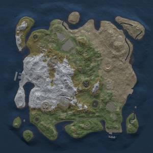 Thumbnail Rust Map: Procedural Map, Size: 3500, Seed: 299886204, 16 Monuments