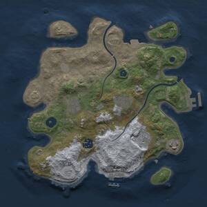Thumbnail Rust Map: Procedural Map, Size: 3000, Seed: 1196020649, 11 Monuments