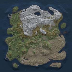 Thumbnail Rust Map: Procedural Map, Size: 4000, Seed: 79191467, 19 Monuments