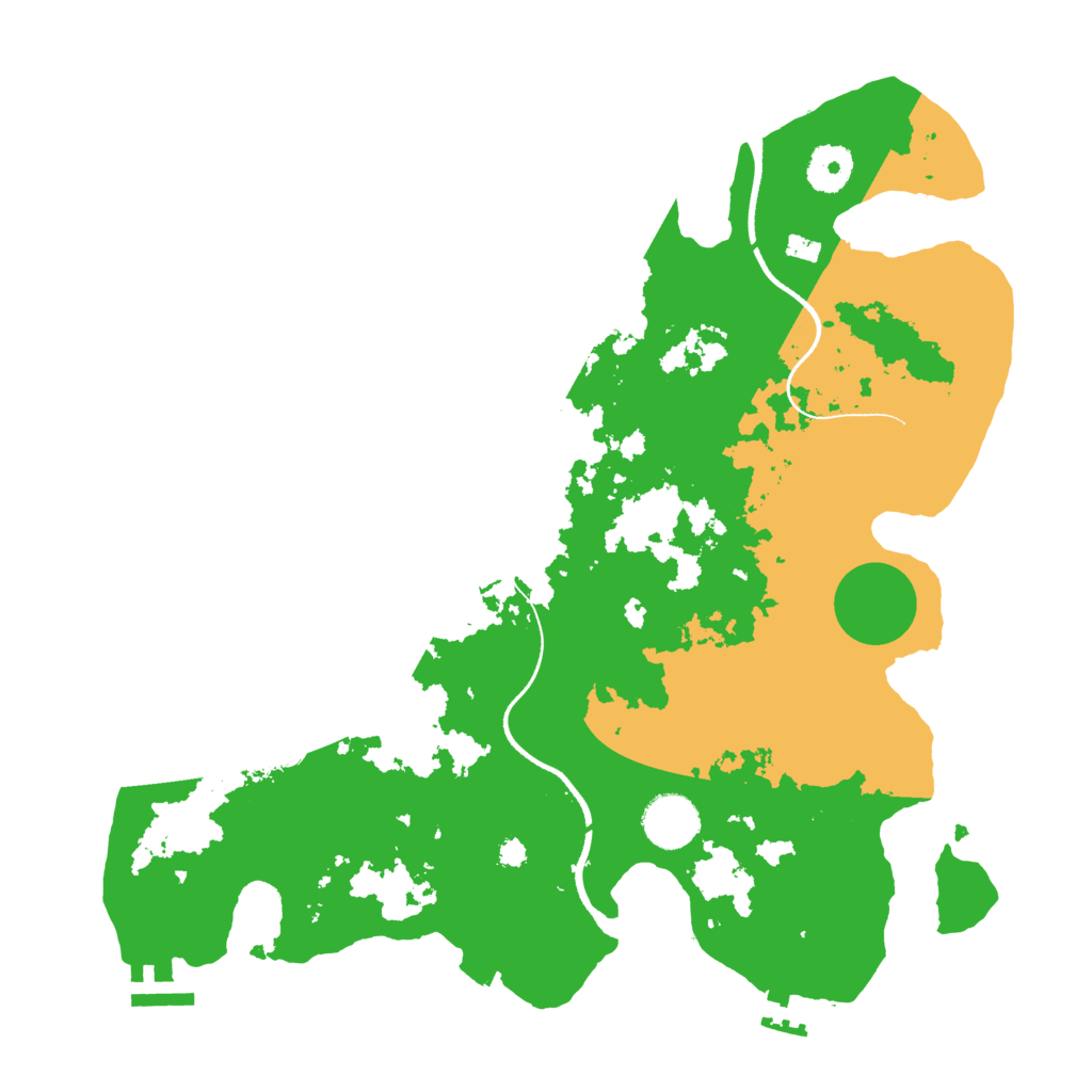 Biome Rust Map: Procedural Map, Size: 3500, Seed: 843713485