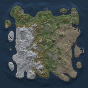 Thumbnail Rust Map: Procedural Map, Size: 4000, Seed: 140254779, 18 Monuments