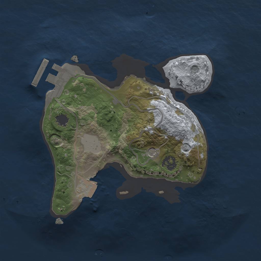 Rust Map: Procedural Map, Size: 1800, Seed: 1839618071, 5 Monuments