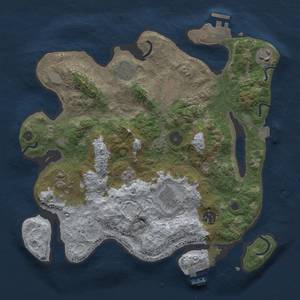 Thumbnail Rust Map: Procedural Map, Size: 3300, Seed: 2022902483, 15 Monuments