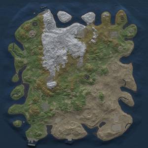 Thumbnail Rust Map: Procedural Map, Size: 4300, Seed: 94947, 19 Monuments