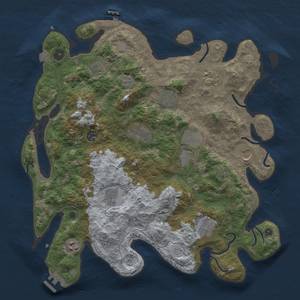 Thumbnail Rust Map: Procedural Map, Size: 4000, Seed: 20240809, 19 Monuments