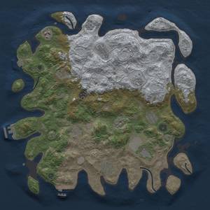 Thumbnail Rust Map: Procedural Map, Size: 4000, Seed: 1117381, 18 Monuments