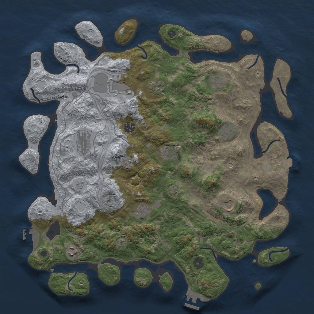 Rust Map: Procedural Map, Size: 4250, Seed: 1879562665, 19 Monuments